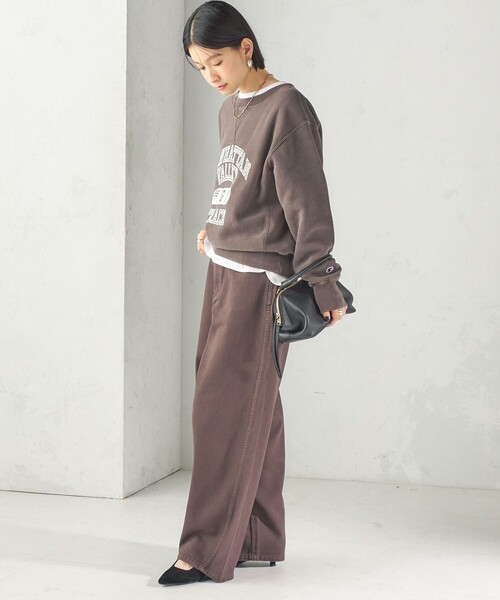 Champion(チャンピオン)の「【SHIPS別注】Champion: リバー スウィーブ ロゴ スウェット(スウェット・レディース・ネイビー/グリーン/ブラウン・ONE SIZE)」の5枚目の写真