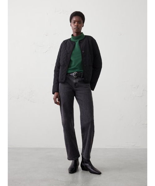 BANANA REPUBLIC FACTORY STORE(バナナリパブリック ファクトリーストア)の「BANANA REPUBLIC FACTORY STORE フリースモックネックスウェットシャツ(スウェット・レディース・ブラック/ホワイト/レッド系その他/グリーン系その他・XS/L/S/M)」の7枚目の写真