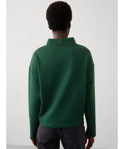 BANANA REPUBLIC FACTORY STORE(バナナリパブリック ファクトリーストア)の「BANANA REPUBLIC FACTORY STORE フリースモックネックスウェットシャツ(スウェット・レディース・ブラック/ホワイト/レッド系その他/グリーン系その他・XS/L/S/M)」の6枚目の写真