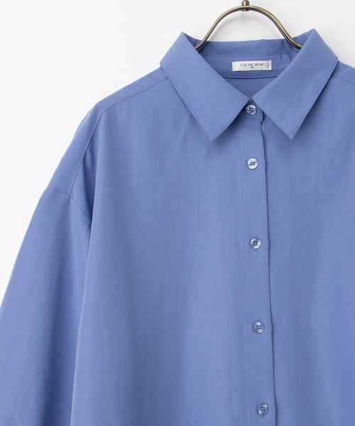 Honeys(ハニーズ)の「袖ドロスト使いシャツ(シャツ/ブラウス・レディース・ブルー/ブルー系その他3/オレンジ系その他2・M/LL/L)」の6枚目の写真