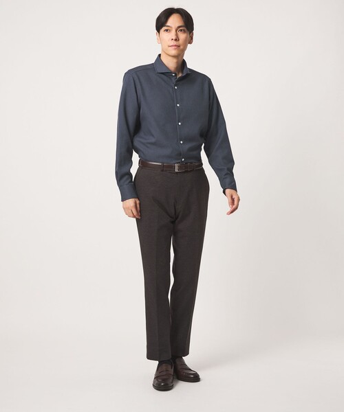 A DAY IN THE LIFE UNITED ARROWS（アデイインザライフユナイテッドアローズ）の「ウールライク ツイル カッタウェイカラーシャツ＜A DAY IN THE LIFE＞（シャツ/ブラウス・メンズ・ネイビー/モカ/ナチュラル・L/S/M/XL）」の6枚目の写真