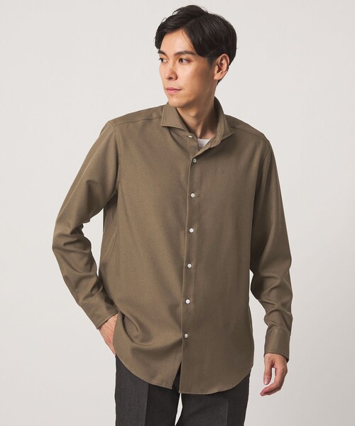 A DAY IN THE LIFE UNITED ARROWS（アデイインザライフユナイテッドアローズ）の「ウールライク ツイル カッタウェイカラーシャツ＜A DAY IN THE LIFE＞（シャツ/ブラウス・メンズ・ネイビー/モカ/ナチュラル・L/S/M/XL）」の10枚目の写真