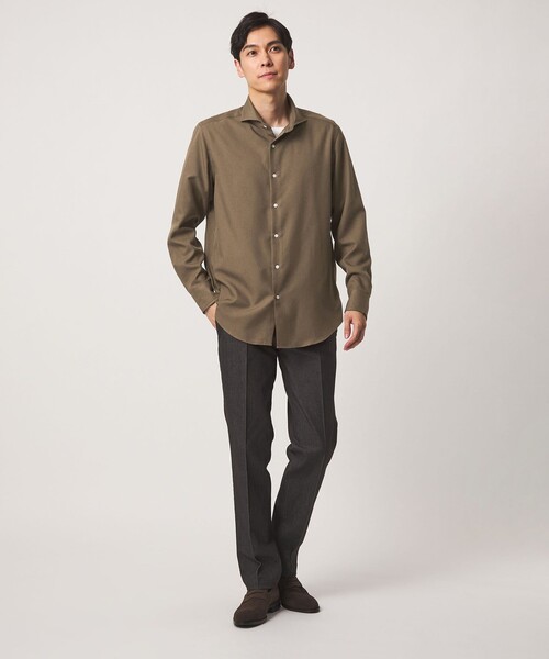 A DAY IN THE LIFE UNITED ARROWS（アデイインザライフユナイテッドアローズ）の「ウールライク ツイル カッタウェイカラーシャツ＜A DAY IN THE LIFE＞（シャツ/ブラウス・メンズ・ネイビー/モカ/ナチュラル・L/S/M/XL）」の11枚目の写真