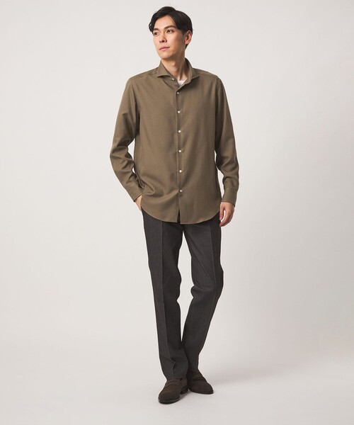 A DAY IN THE LIFE UNITED ARROWS（アデイインザライフユナイテッドアローズ）の「ウールライク ツイル カッタウェイカラーシャツ＜A DAY IN THE LIFE＞（シャツ/ブラウス・メンズ・ネイビー/モカ/ナチュラル・L/S/M/XL）」の12枚目の写真