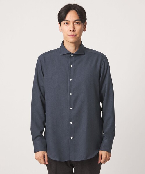 A DAY IN THE LIFE UNITED ARROWS（アデイインザライフユナイテッドアローズ）の「ウールライク ツイル カッタウェイカラーシャツ＜A DAY IN THE LIFE＞（シャツ/ブラウス・メンズ・ネイビー/モカ/ナチュラル・L/S/M/XL）」の13枚目の写真