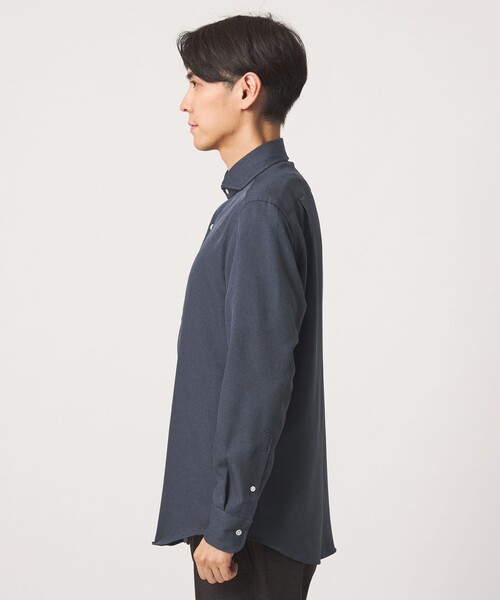 A DAY IN THE LIFE UNITED ARROWS（アデイインザライフユナイテッドアローズ）の「ウールライク ツイル カッタウェイカラーシャツ＜A DAY IN THE LIFE＞（シャツ/ブラウス・メンズ・ネイビー/モカ/ナチュラル・L/S/M/XL）」の14枚目の写真