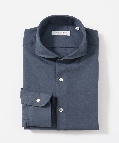 A DAY IN THE LIFE UNITED ARROWS（アデイインザライフユナイテッドアローズ）の「ウールライク ツイル カッタウェイカラーシャツ＜A DAY IN THE LIFE＞（シャツ/ブラウス・メンズ・ネイビー/モカ/ナチュラル・L/S/M/XL）」の16枚目の写真