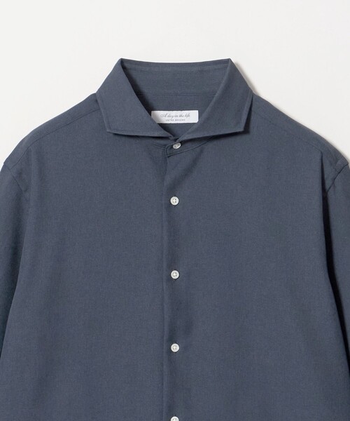 A DAY IN THE LIFE UNITED ARROWS（アデイインザライフユナイテッドアローズ）の「ウールライク ツイル カッタウェイカラーシャツ＜A DAY IN THE LIFE＞（シャツ/ブラウス・メンズ・ネイビー/モカ/ナチュラル・L/S/M/XL）」の19枚目の写真