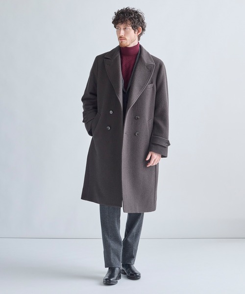 MEN'S BIGI(メンズビギ)の「ウールアンゴラビーバーポロコート(その他アウター・メンズ・カーキ/ブラック・02/03)」の6枚目の写真
