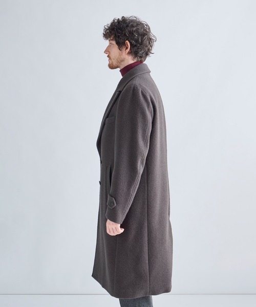 MEN'S BIGI(メンズビギ)の「ウールアンゴラビーバーポロコート(その他アウター・メンズ・カーキ/ブラック・02/03)」の4枚目の写真