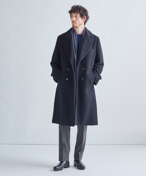 MEN'S BIGI(メンズビギ)の「ウールアンゴラビーバーポロコート(その他アウター・メンズ・カーキ/ブラック・02/03)」の7枚目の写真