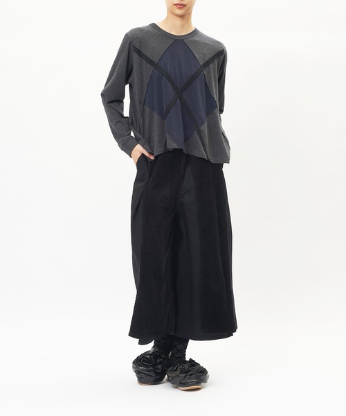 gomme(ゴム)の「レイヤースリットデニムパンツ(デニムパンツ・レディース・ブラック/インディゴブルー・MEDIUM)」の3枚目の写真