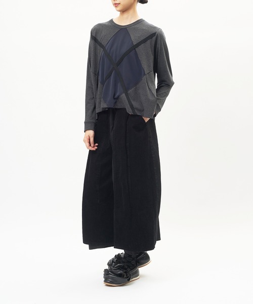 gomme(ゴム)の「レイヤースリットデニムパンツ(デニムパンツ・レディース・ブラック/インディゴブルー・MEDIUM)」の5枚目の写真