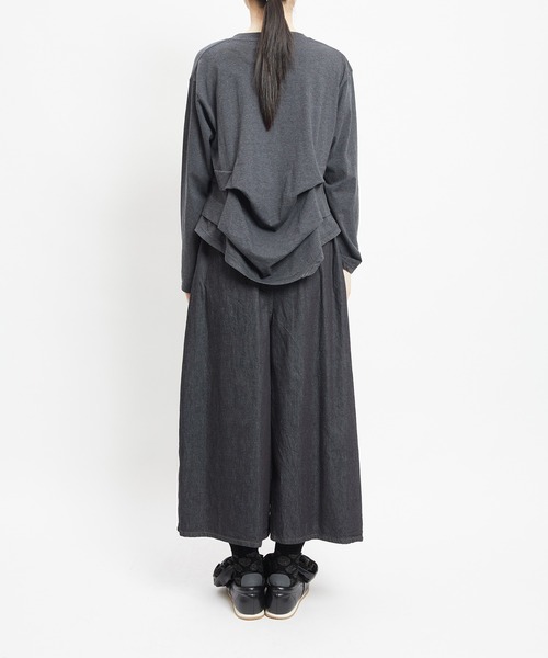 gomme(ゴム)の「レイヤースリットデニムパンツ(デニムパンツ・レディース・ブラック/インディゴブルー・MEDIUM)」の8枚目の写真