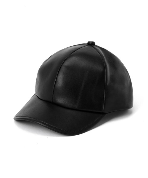 Schott(ショット)の「SCHOTT-LEATHER-CAP(キャップ・メンズ・ブラック/ブラック系3/ブラック系2・FREE)」の3枚目の写真