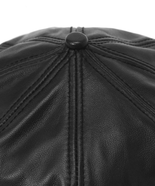 Schott(ショット)の「SCHOTT-LEATHER-CAP(キャップ・メンズ・ブラック/ブラック系3/ブラック系2・FREE)」の5枚目の写真