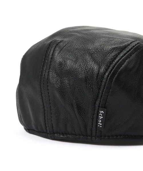 Schott(ショット)の「SCHOTT-LEATHER-CAP(キャップ・メンズ・ブラック/ブラック系3/ブラック系2・FREE)」の12枚目の写真