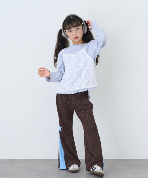 CIAOPANIC TYPY(チャオパニックティピー)の「【KIDS/ZOZO限】レースキャミ付き針抜きメロウトップス(Tシャツ/カットソー・キッズ・グレー/アイボリー/サックスブルー/ブラック・110/150/130)」の18枚目の写真