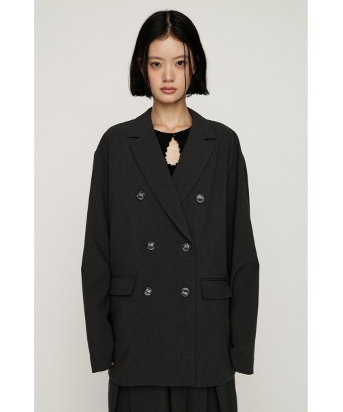 SLY(スライ)の「【セットアップ対応可○】FINE LIGHT JK ファインライトジャケット 秋服(テーラードジャケット・レディース・杢グレー/ブラウン系その他2/ブラック・FREE)」の18枚目の写真