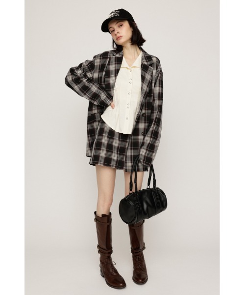 SLY(スライ)の「【セットアップ対応可○】FINE LIGHT JK ファインライトジャケット 秋服(テーラードジャケット・レディース・杢グレー/ブラウン系その他2/ブラック・FREE)」の12枚目の写真