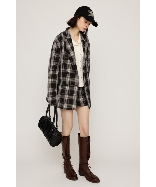 SLY(スライ)の「【セットアップ対応可○】FINE LIGHT JK ファインライトジャケット 秋服(テーラードジャケット・レディース・杢グレー/ブラウン系その他2/ブラック・FREE)」の14枚目の写真