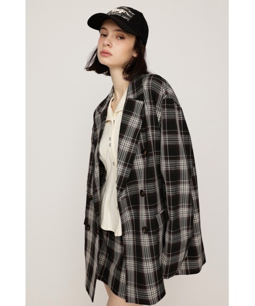 SLY(スライ)の「【セットアップ対応可○】FINE LIGHT JK ファインライトジャケット 秋服(テーラードジャケット・レディース・杢グレー/ブラウン系その他2/ブラック・FREE)」の15枚目の写真