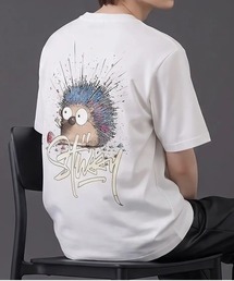 ハリネズミ キャラクター アートグラフィック バックプリント 半袖Tシャツ