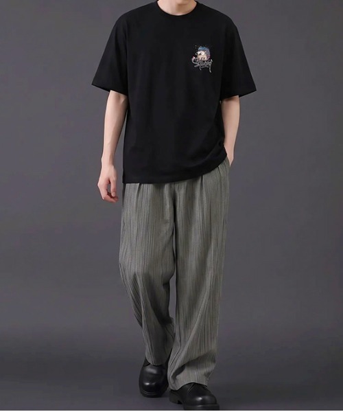 revertical(リバーティカル)の「ハリネズミ キャラクター アートグラフィック バックプリント 半袖Tシャツ(Tシャツ/カットソー・メンズ・ブラック/ホワイト・MEDIUM/LARGE)」の12枚目の写真