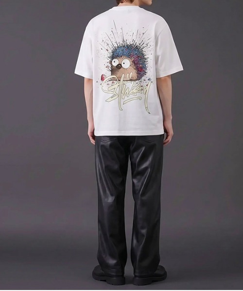 revertical(リバーティカル)の「ハリネズミ キャラクター アートグラフィック バックプリント 半袖Tシャツ(Tシャツ/カットソー・メンズ・ブラック/ホワイト・MEDIUM/LARGE)」の6枚目の写真