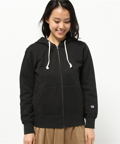Champion（チャンピオン）の「【Champion】ジップアップパーカー（パーカー・レディース・ブラック/グレー/オリーブ/ネイビー/ホワイト/ベージュ・MEDIUM/LARGE/SMALL）」の12枚目の写真