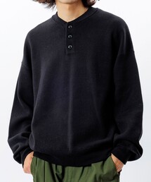 FREAK'S STORE | 限定展開 Relax Fit リラックスフィット イージーケア ウォッシャブル ヘンリーネックニット(ニット/セーター)