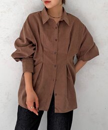 ウエストタックスエードタッチシャツ