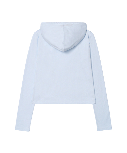 AMESWORLDWIDE(アメスワールドワイド)の「CLASSIC CROP HOODIE LS TEE SKY BLUE(Tシャツ/カットソー・レディース・その他・SMALL/MEDIUM)」の2枚目の写真