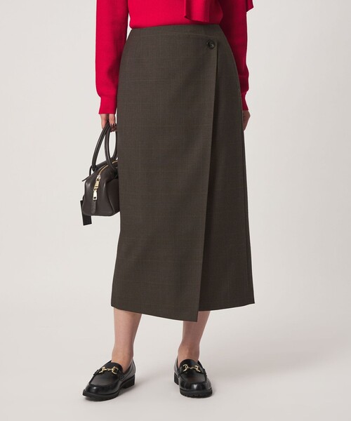 green label relaxing（グリーンレーベルリラクシング）の「［size SHORTあり］Daily Chic Iライン スカート ウォッシャブル ストレッチ（スカート・レディース・ブラック/その他2/その他1/オフホワイト・36/SHORT/40/38）」の4枚目の写真
