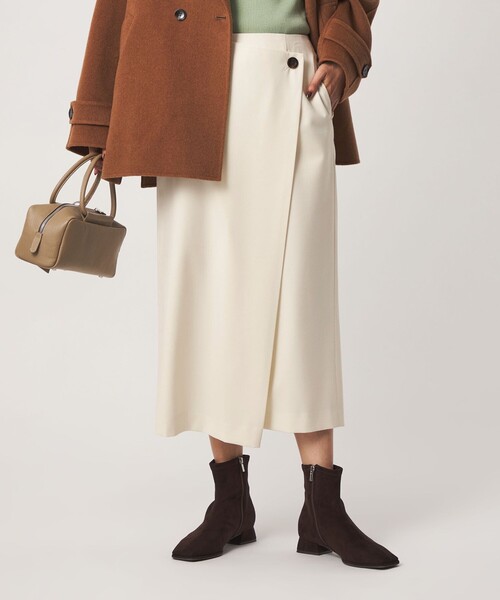 green label relaxing（グリーンレーベルリラクシング）の「［size SHORTあり］Daily Chic Iライン スカート ウォッシャブル ストレッチ（スカート・レディース・ブラック/その他2/その他1/オフホワイト・36/SHORT/40/38）」の2枚目の写真