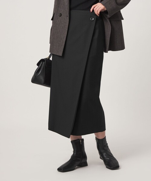 green label relaxing（グリーンレーベルリラクシング）の「［size SHORTあり］Daily Chic Iライン スカート ウォッシャブル ストレッチ（スカート・レディース・ブラック/その他2/その他1/オフホワイト・36/SHORT/40/38）」の3枚目の写真
