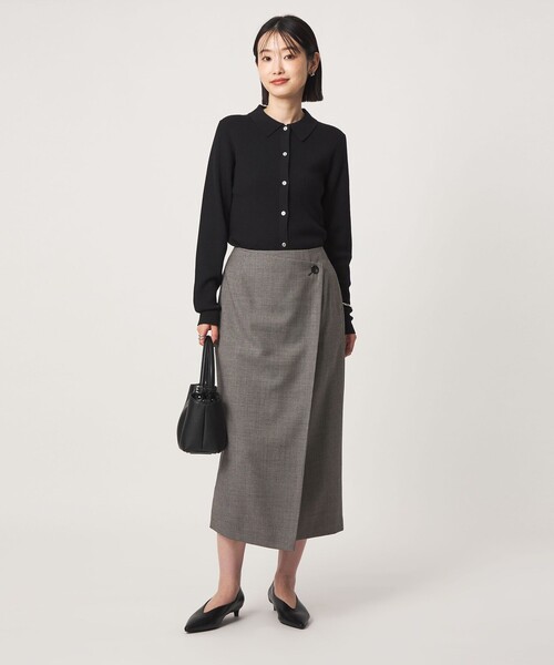 green label relaxing（グリーンレーベルリラクシング）の「［size SHORTあり］Daily Chic Iライン スカート ウォッシャブル ストレッチ（スカート・レディース・ブラック/その他2/その他1/オフホワイト・36/SHORT/40/38）」の12枚目の写真
