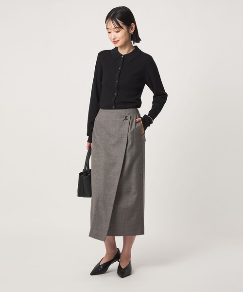 green label relaxing（グリーンレーベルリラクシング）の「［size SHORTあり］Daily Chic Iライン スカート ウォッシャブル ストレッチ（スカート・レディース・ブラック/その他2/その他1/オフホワイト・36/SHORT/40/38）」の13枚目の写真