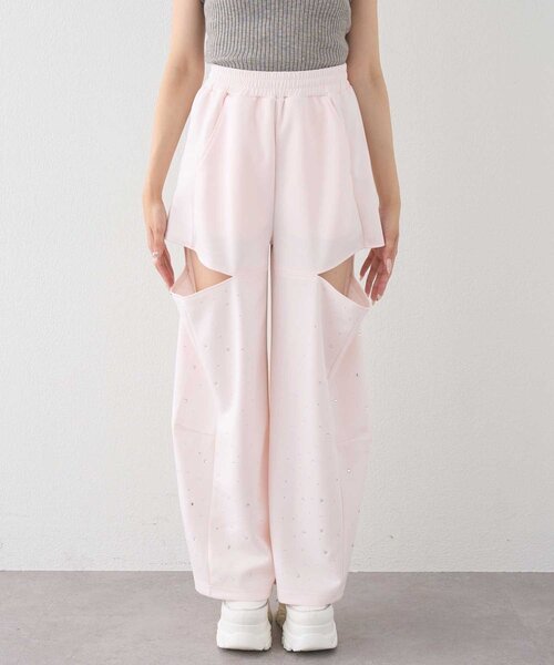 Belle Charme(ベルシャルム)の「【Belle Charme】Twinkle Wide Sweart Pants(スウェットパンツ・レディース・チャコールグレー/ブラック/ピンク・LARGE/MEDIUM)」の14枚目の写真