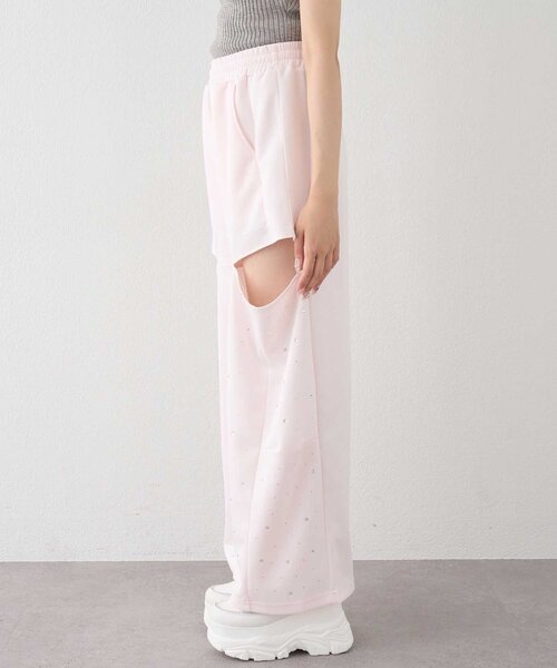 Belle Charme(ベルシャルム)の「【Belle Charme】Twinkle Wide Sweart Pants(スウェットパンツ・レディース・チャコールグレー/ブラック/ピンク・LARGE/MEDIUM)」の15枚目の写真