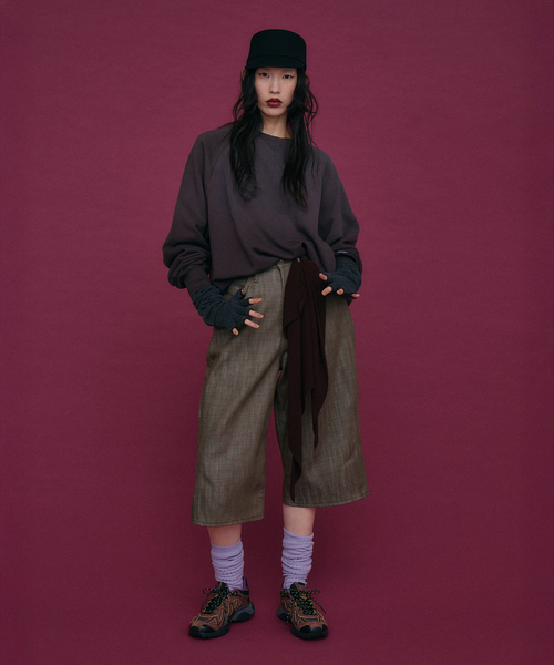 KURO(クロ)の「KURO 別注 WIDE SPREAD CROPPED デニムパンツ(デニムパンツ・レディース・ブラウン/ブラック・LARGE/MEDIUM)」の5枚目の写真