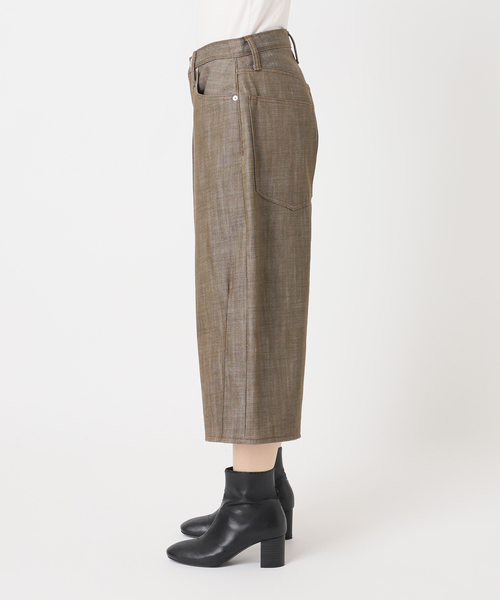 KURO(クロ)の「KURO 別注 WIDE SPREAD CROPPED デニムパンツ(デニムパンツ・レディース・ブラウン/ブラック・LARGE/MEDIUM)」の7枚目の写真
