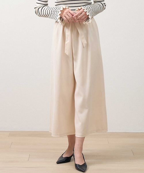 laulea(ラウレア)の「サンディングツイル起毛 共ベルト付き クロップドワイドパンツ(その他パンツ・レディース・キナリ/ブラック/ダークグレー/ブラウン・M/L)」の16枚目の写真