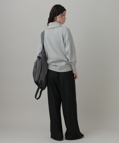 LAKOLE(ラコレ)の「ロゴシシュウハーフZIPプルオーバー / 855390(ニット/セーター・レディース・ブラック/グレー/ボルドー・FREE)」の12枚目の写真