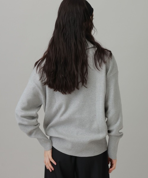 LAKOLE(ラコレ)の「ロゴシシュウハーフZIPプルオーバー / 855390(ニット/セーター・レディース・ブラック/グレー/ボルドー・FREE)」の14枚目の写真