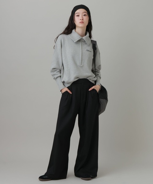LAKOLE(ラコレ)の「ロゴシシュウハーフZIPプルオーバー / 855390(ニット/セーター・レディース・ブラック/グレー/ボルドー・FREE)」の10枚目の写真