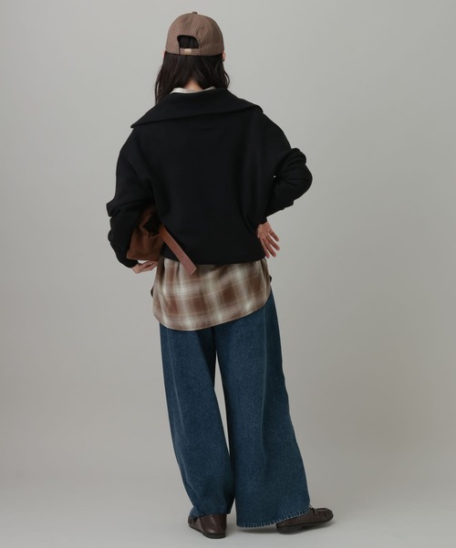 LAKOLE(ラコレ)の「ロゴシシュウハーフZIPプルオーバー / 855390(ニット/セーター・レディース・ブラック/グレー/ボルドー・FREE)」の7枚目の写真