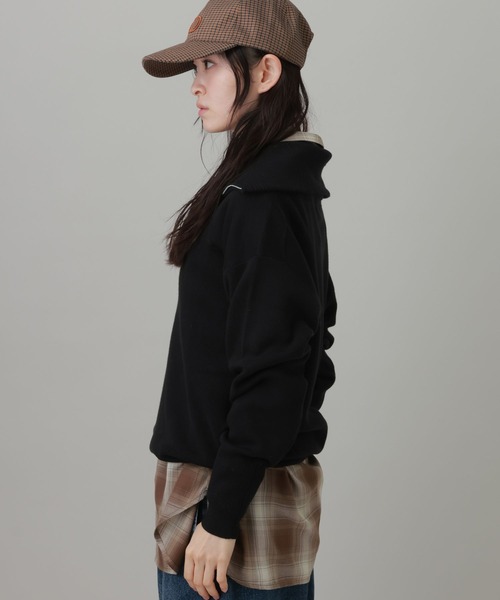 LAKOLE(ラコレ)の「ロゴシシュウハーフZIPプルオーバー / 855390(ニット/セーター・レディース・ブラック/グレー/ボルドー・FREE)」の8枚目の写真