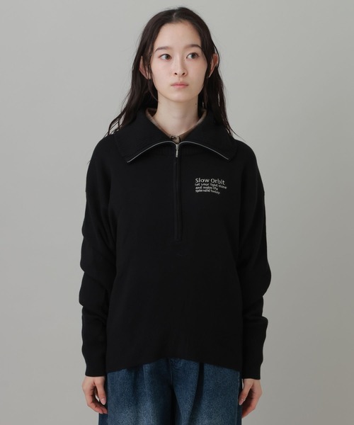 LAKOLE(ラコレ)の「ロゴシシュウハーフZIPプルオーバー / 855390(ニット/セーター・レディース・ブラック/グレー/ボルドー・FREE)」の16枚目の写真