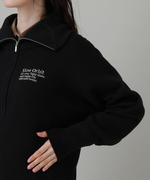 LAKOLE(ラコレ)の「ロゴシシュウハーフZIPプルオーバー / 855390(ニット/セーター・レディース・ブラック/グレー/ボルドー・FREE)」の20枚目の写真